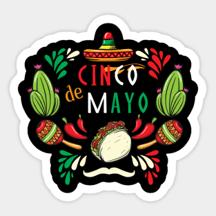 cinco de mayo - mexicano Sticker